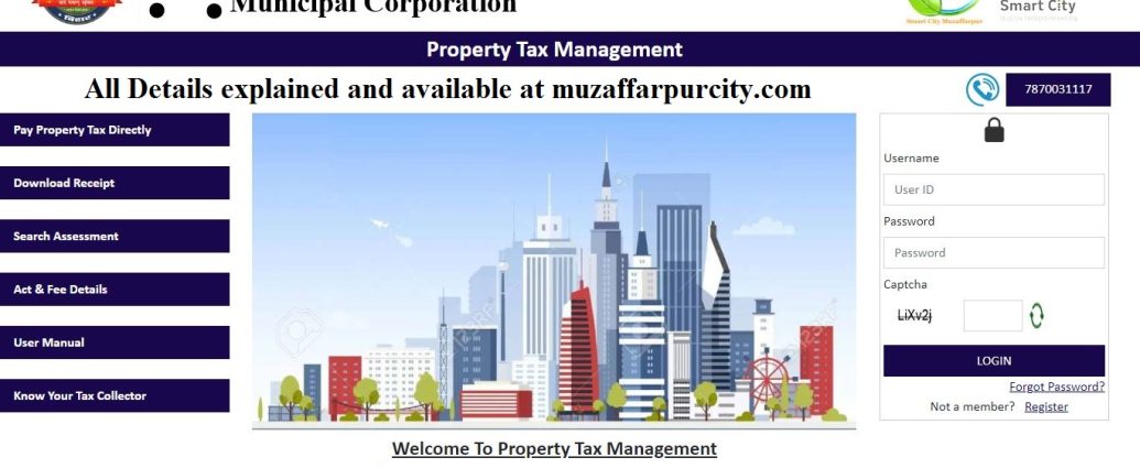Muzaffarpur Nagar Nigam Holding Tax online link