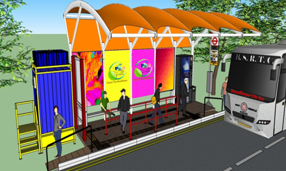 25 Smart mini Bus Stop in Muzaffarpur Smart City under Area Best Development