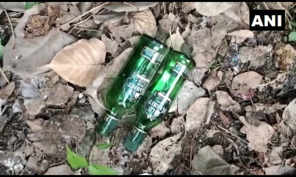 Bihar Police recovered four empty bottles of liquor from Collectorate Complex in Muzaffarpur