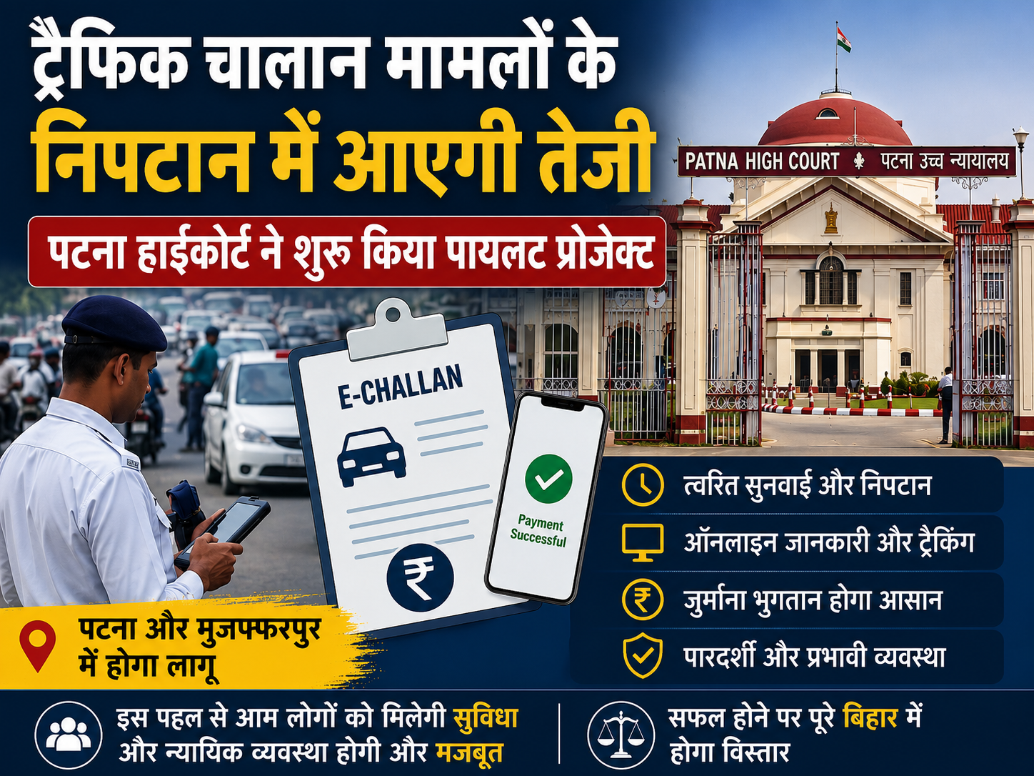 ट्रैफिक चालान मामलों के निपटान में आएगी तेजी,